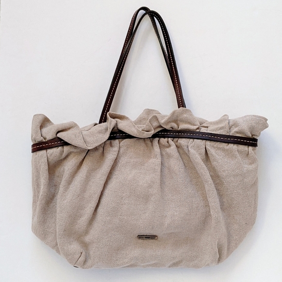 Vintage Moschino Structured Canvas and Leather Tote Bag - Picture 15 of 15